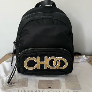Jimmy Choo Black Logo Backpack Authentic!
